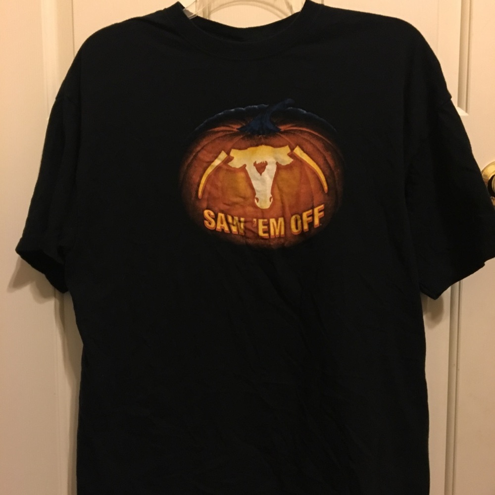 Texas A&M T Shirt, XL Saw em Off, Black Halloween